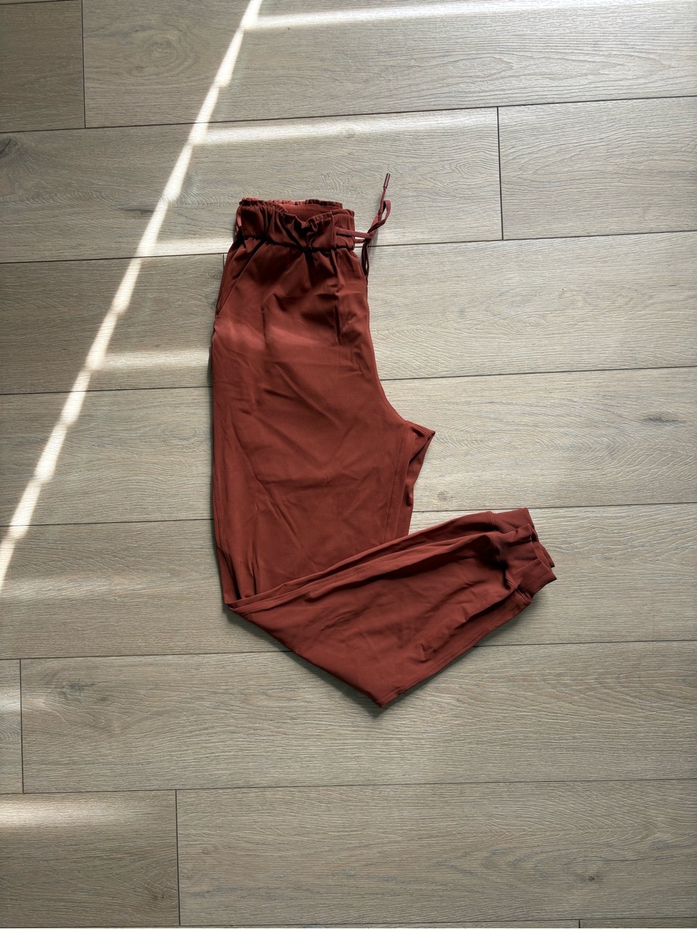 lululemon athletica Rust Red Drawstring Track Joggers